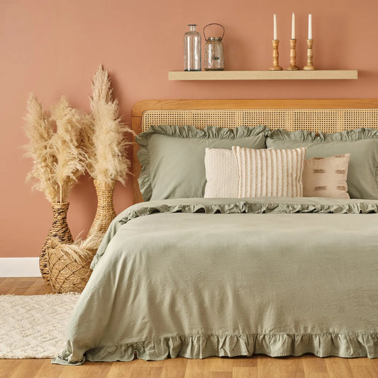 Brenta Cotton Duvet Set - Green