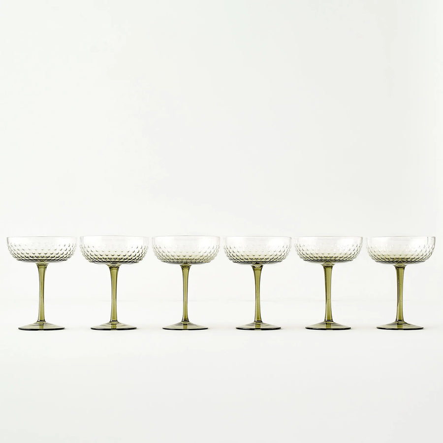 Bubble Hobnail Martini Glass (Set of 6)