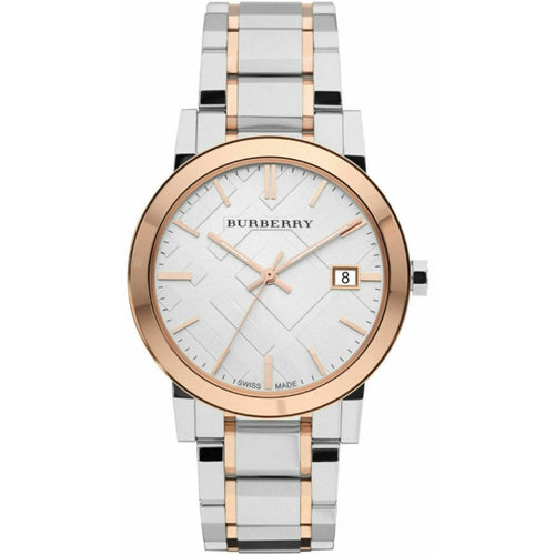 Burberry BU9006 Unisex Watch The City Two Tone Rose Gold