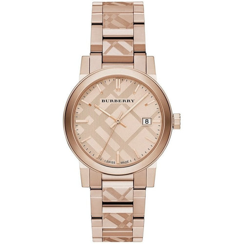 Burberry BU9039 Rose GoldTone Dial Stainless Steel Unisex Watch