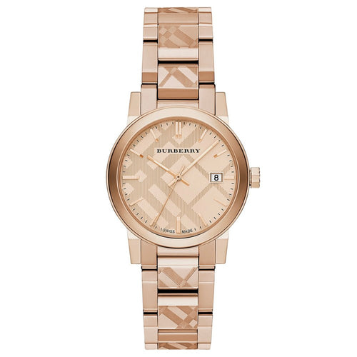 Burberry BU9146 The City Engraved Check Unisex Watch