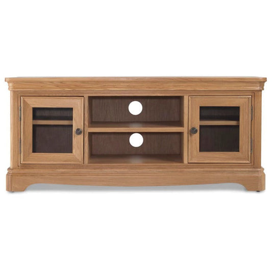 Cannes Natural Oak 2 Door Large TV Unit - 120cm