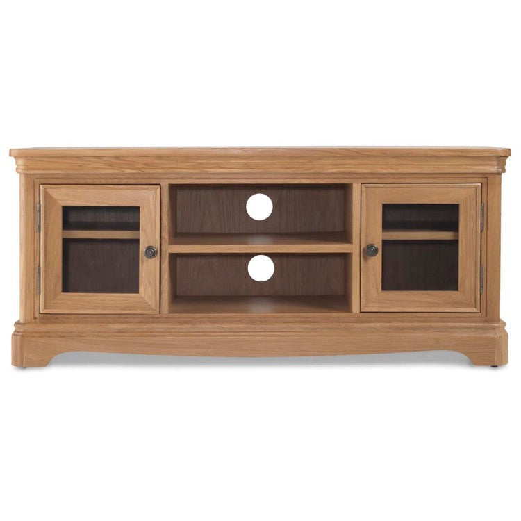 Cannes Natural Oak 2 Door Large TV Unit - 120cm