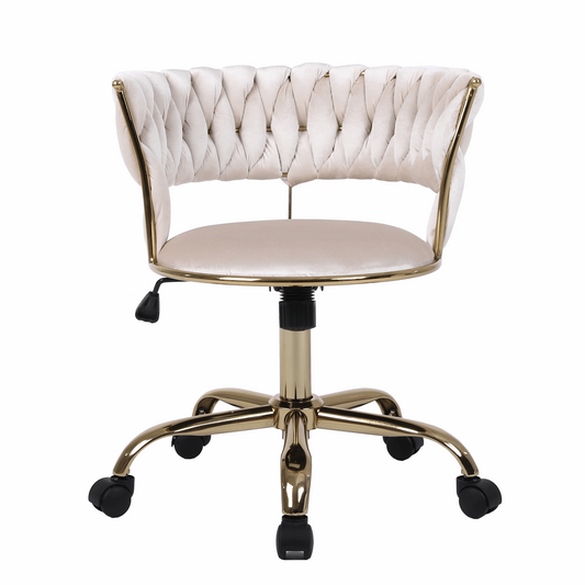 Camelia Cream & Gold Office Chair