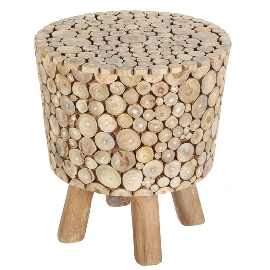 Teak Holz Hocker Merida