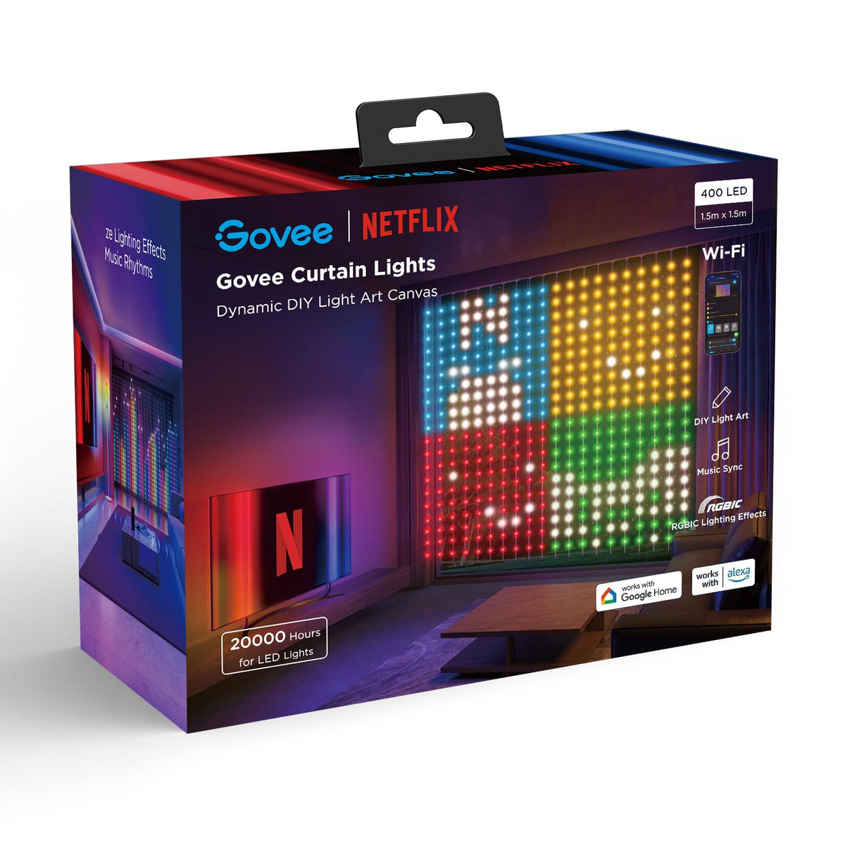 GOVEE CURTAIN LIGHT NETFLIX 400 LED