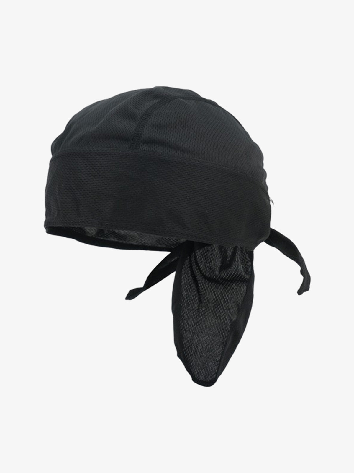 Mesh Tie Back Durag - Black / ONE SIZE