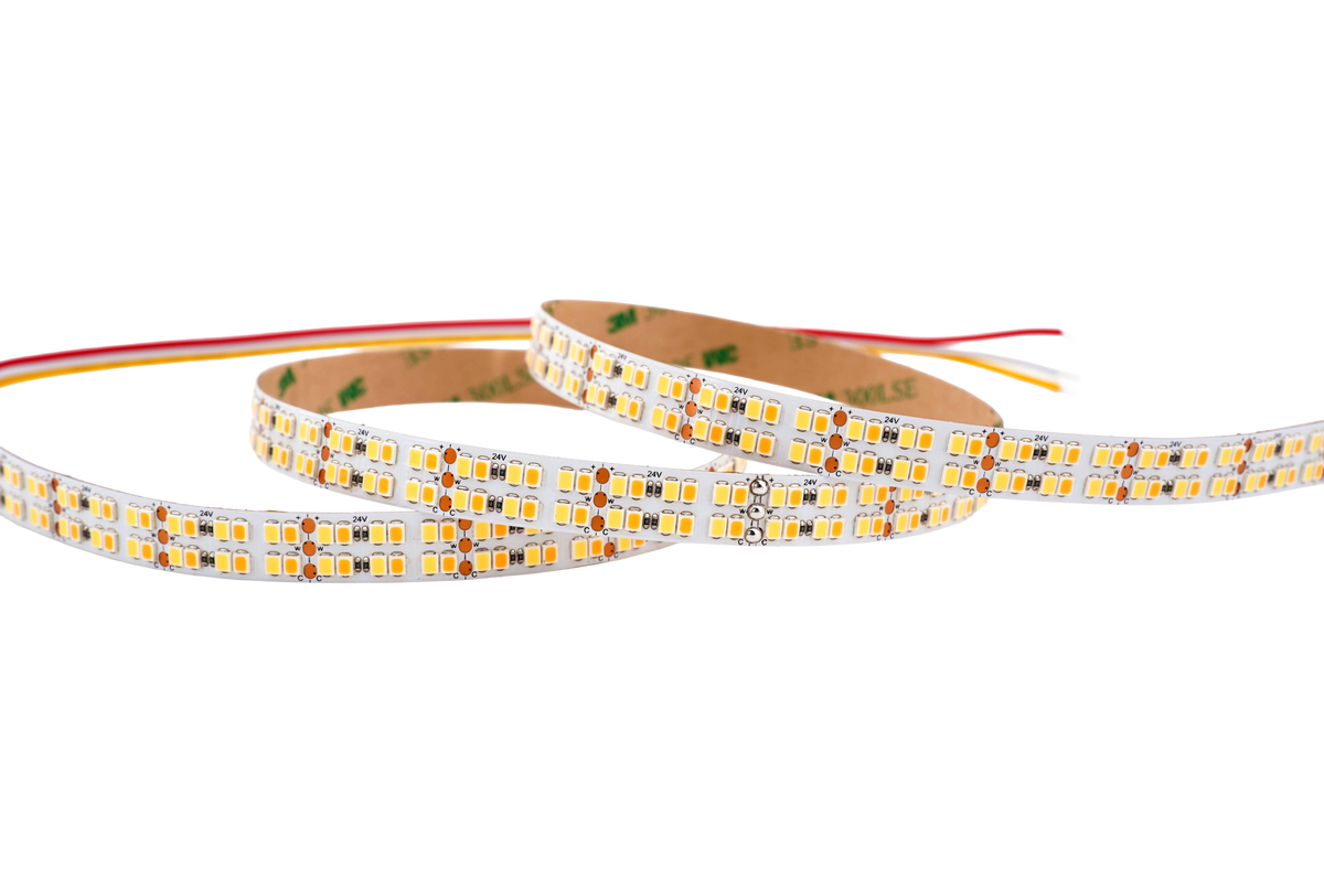CCT LED Streifen 12 mm – 480 LEDs/m, 24V, 40W/m, 4700 lm/m, 5m – 2700-7000K CRI>92, IP20, High Power