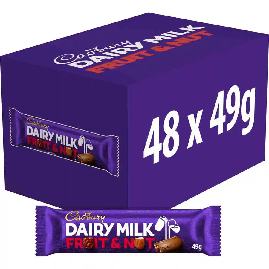 Dairy Milk Fruit & Nut Chocolate Bar 49g (Box of 48)