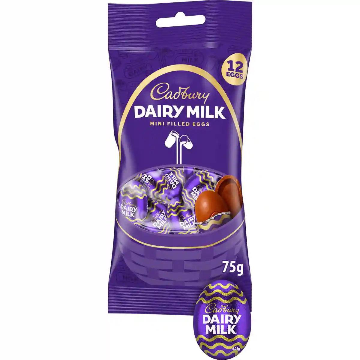 Cadbury Dairy Milk Mini Chocolate Eggs Bag 75g