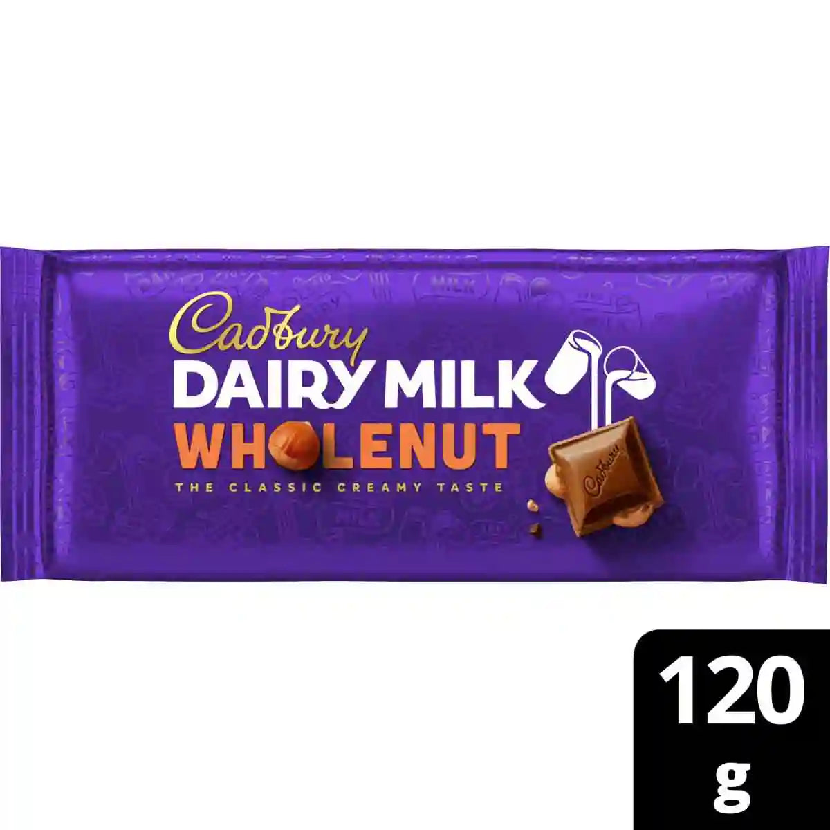 Cadbury Dairy Milk Whole Nut Chocolate Bar 120g