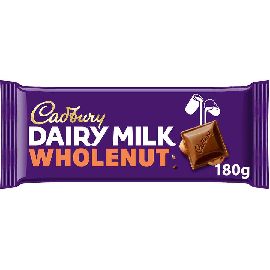 Dairy Milk Wholenut Chocolate Bar 180g