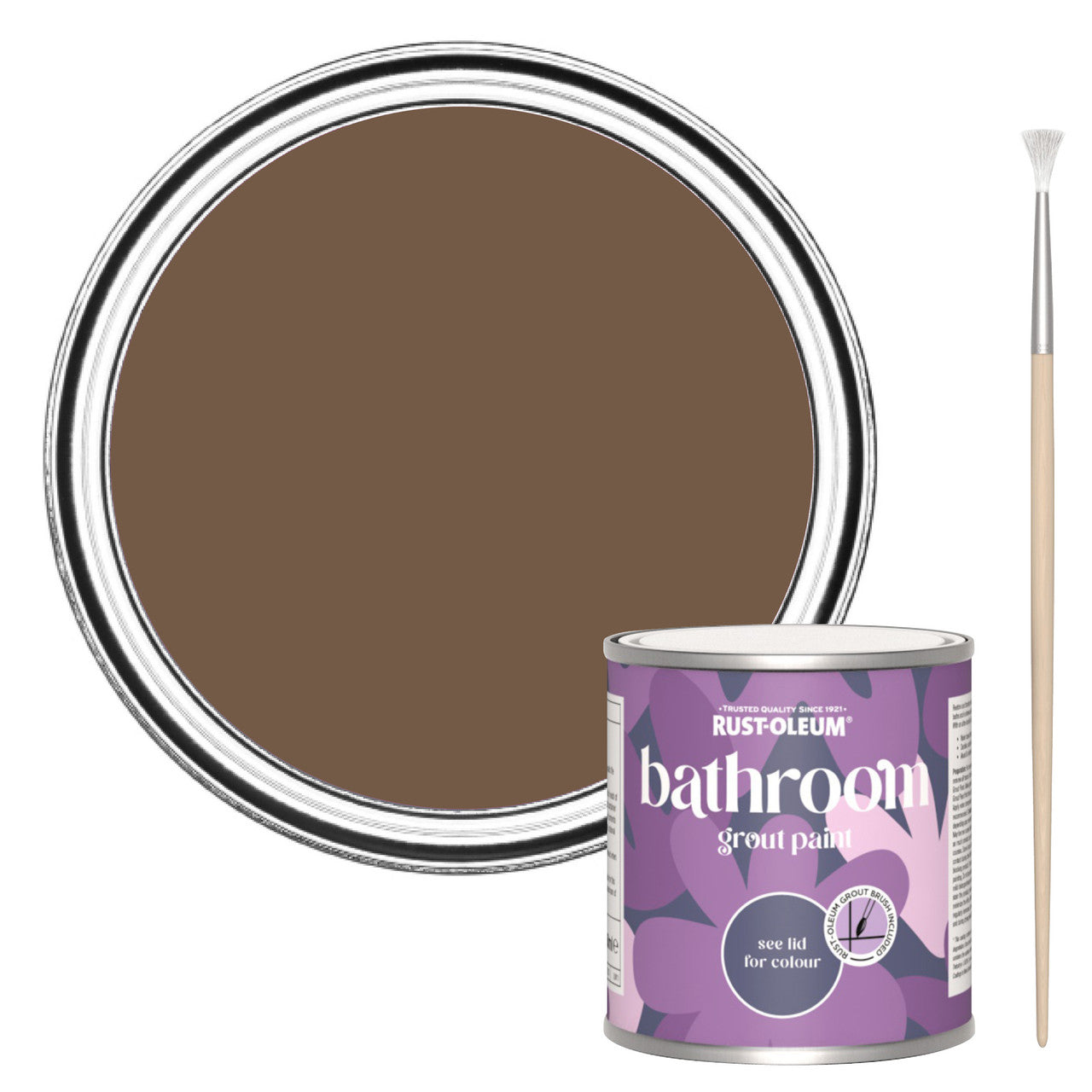 Rust-Oleum Brown Bathroom Grout Paint - Chester 250ml