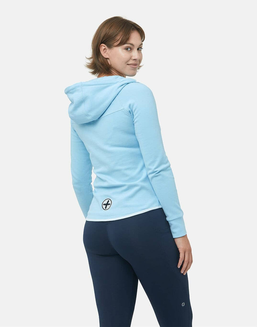 Womens Chill Hoodie in Baby Blue/White - XS/8 / Baby Blue