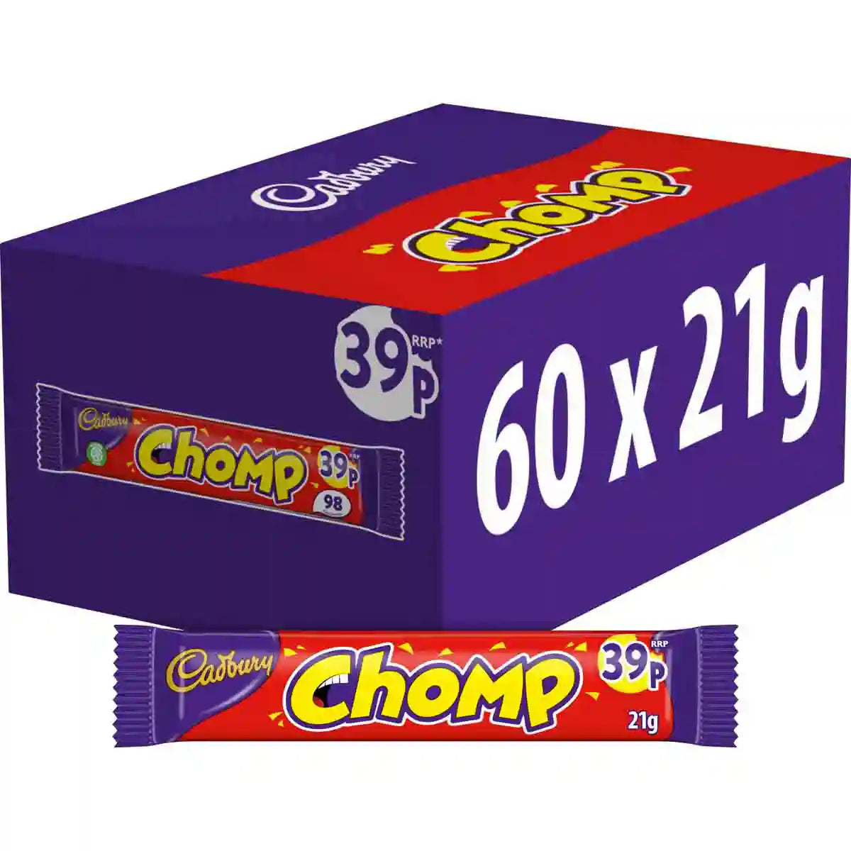 Cadbury Chomp Chocolate Bar (Box of 60)