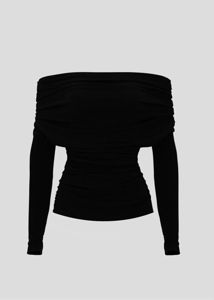 Black blouse with open shoulders