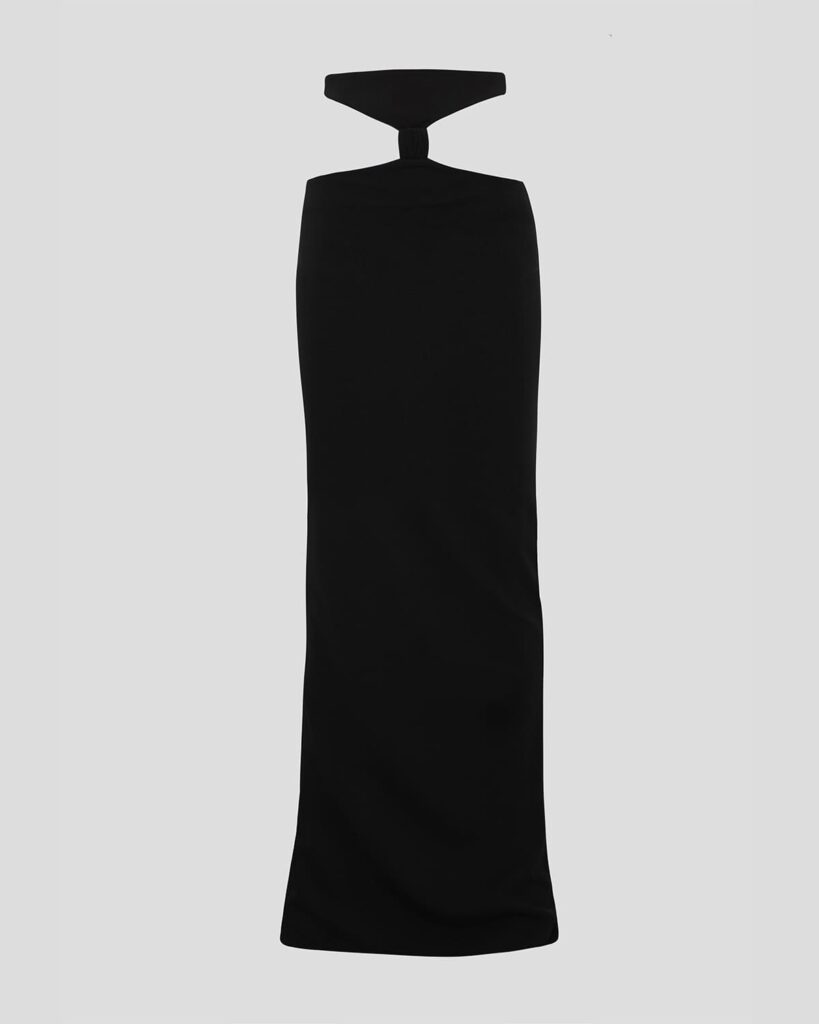 Black skirt with waist cutouts