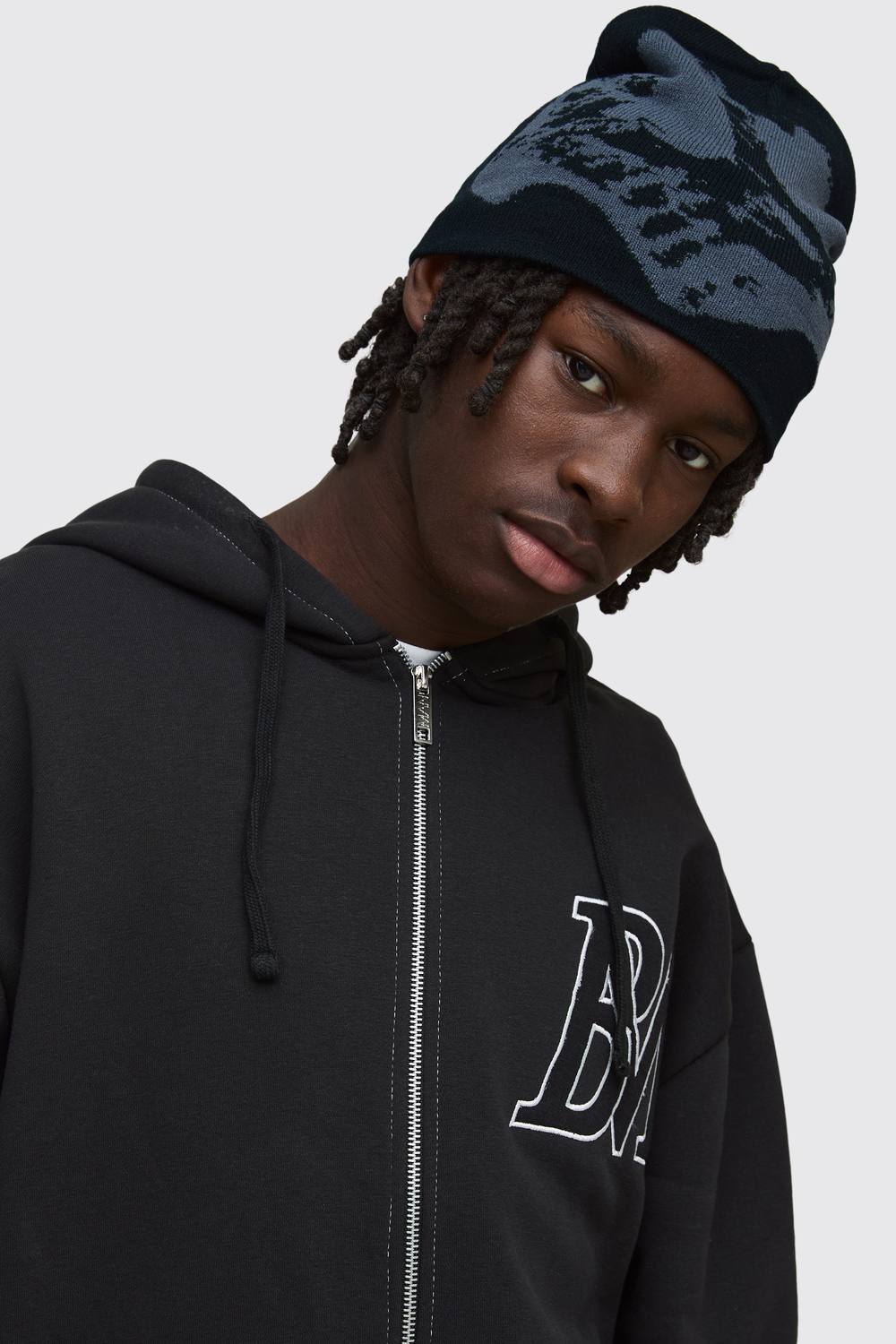 Man Knitted Beanie | Black