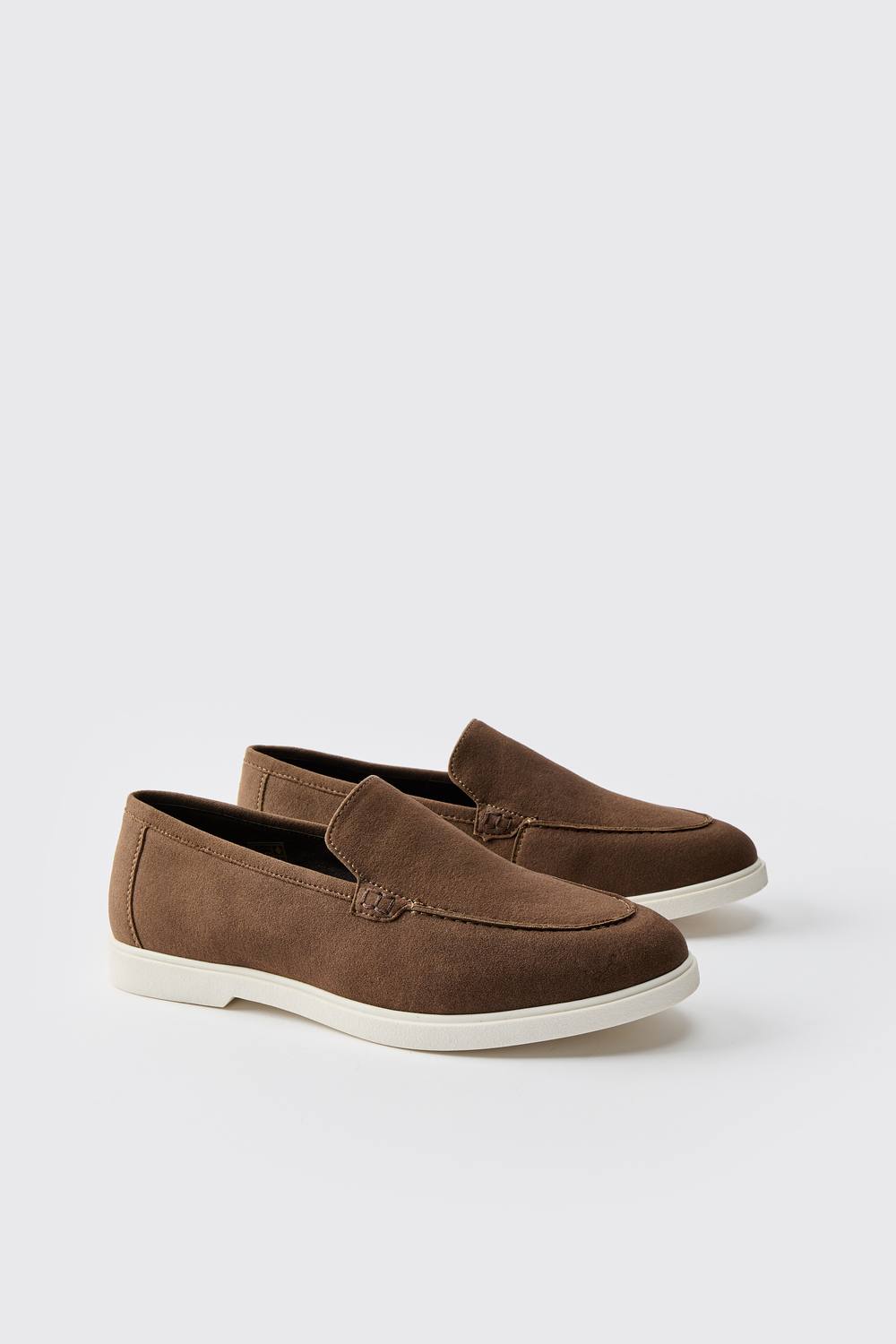 Faux Suede Loafer | Dark Brown | Size 10