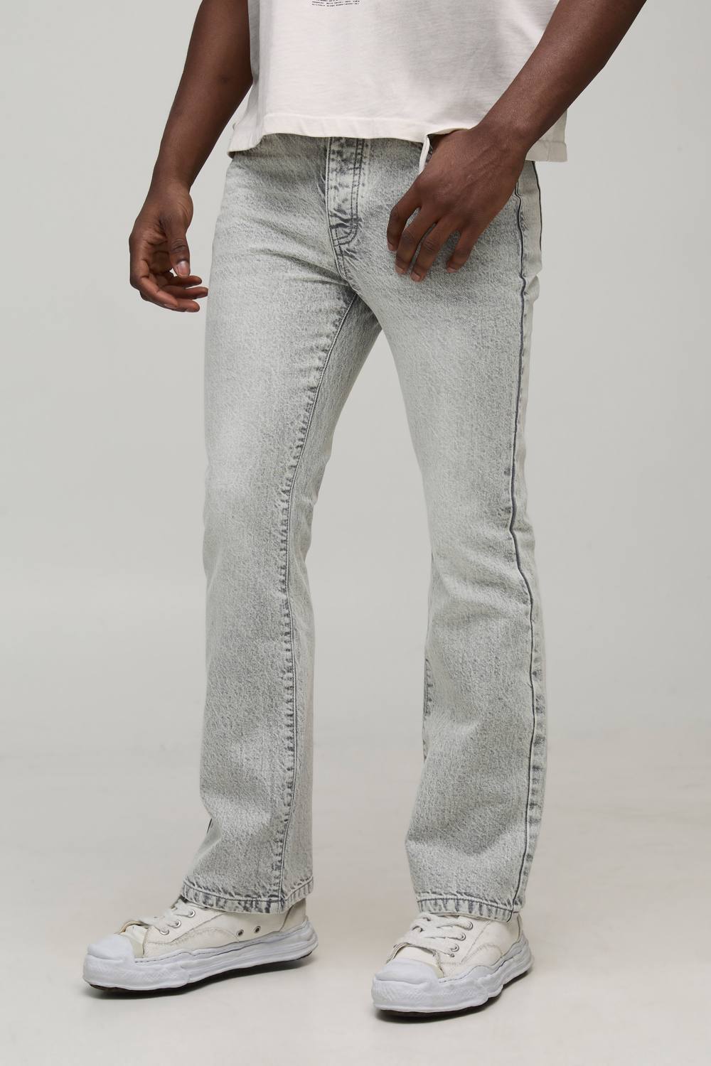 Essential Flared Fit Jeans | Ice Grey | Size 36R