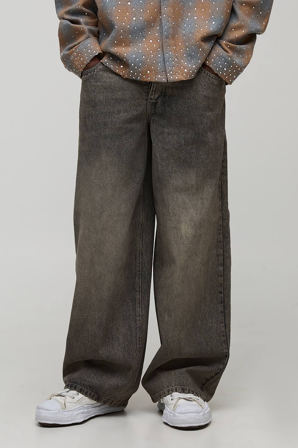 Essential Baggy Fit Jeans | Stone | Size 36R