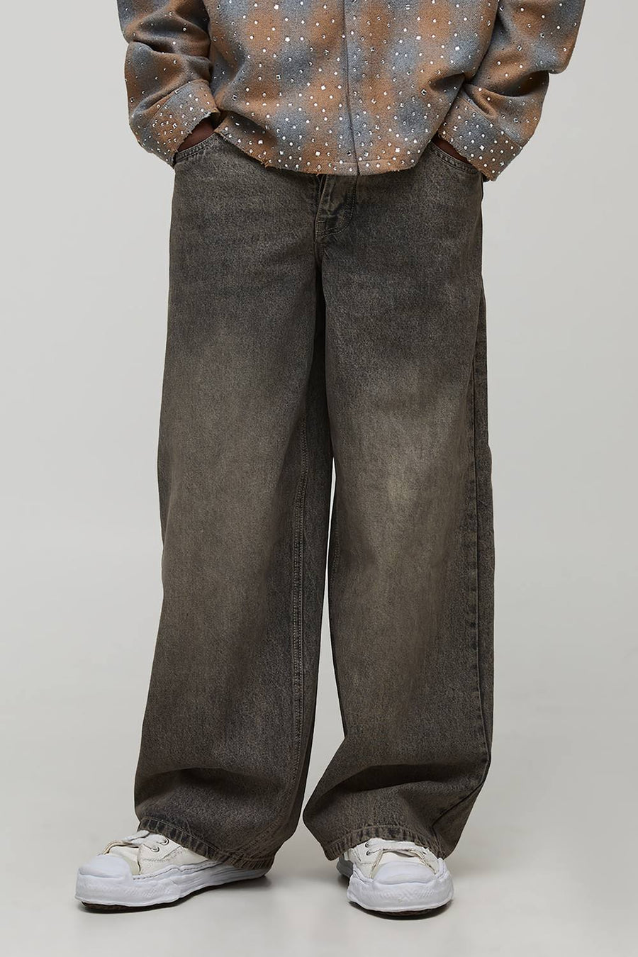 Essential Baggy Fit Jeans | Stone | Size 36R