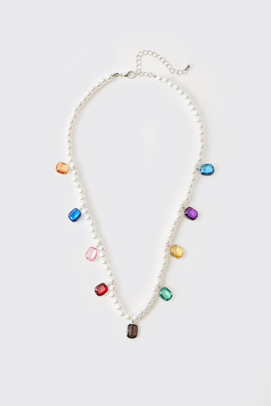 Gem Mock Pearl Necklace