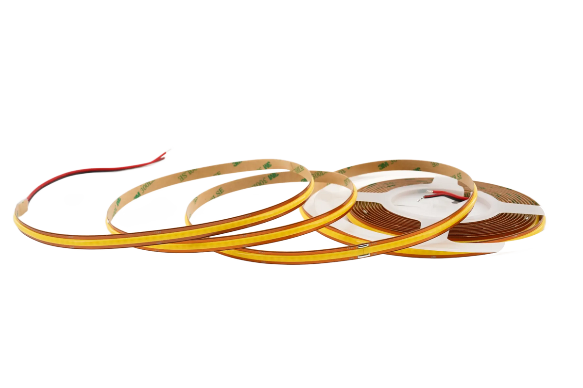 COB Free Cut LED Streifen 8 mm – 528 LEDs/m, 24V, 13W/m, 800 lm/m, 5m – Warmweiß 2700K CRI>90, IP65 Wasserfest