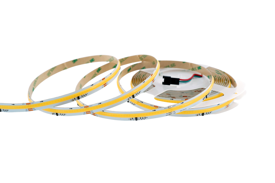 COB LED Lauflicht-Streifen 10 mm – 360 LEDs/m, 24 V, 12 W/m – Water Flow Effekt, 4000K Neutralweiß, WS2811 SPI