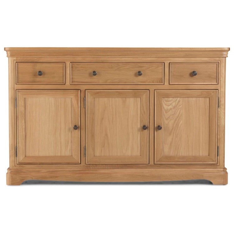 Cannes Natural Oak Large 3 Door Sideboard