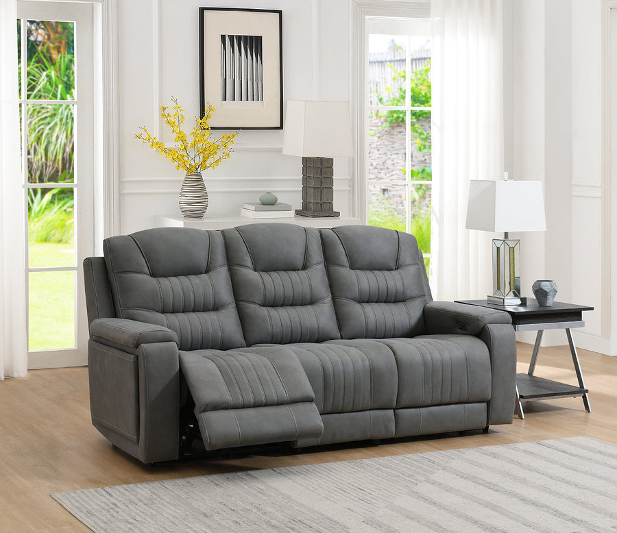 Wander Fabric Power Recliner Sofa Collection - Charcoal / 2 Seater