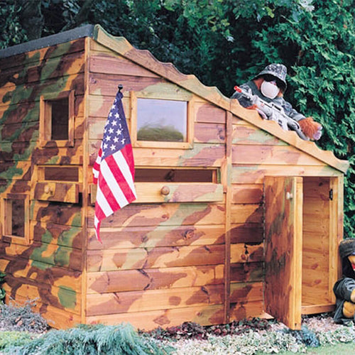 6' x 4' (1.79x1.19m) Shire Command Post Childrens/ kids Wooden Garden Playhouse
