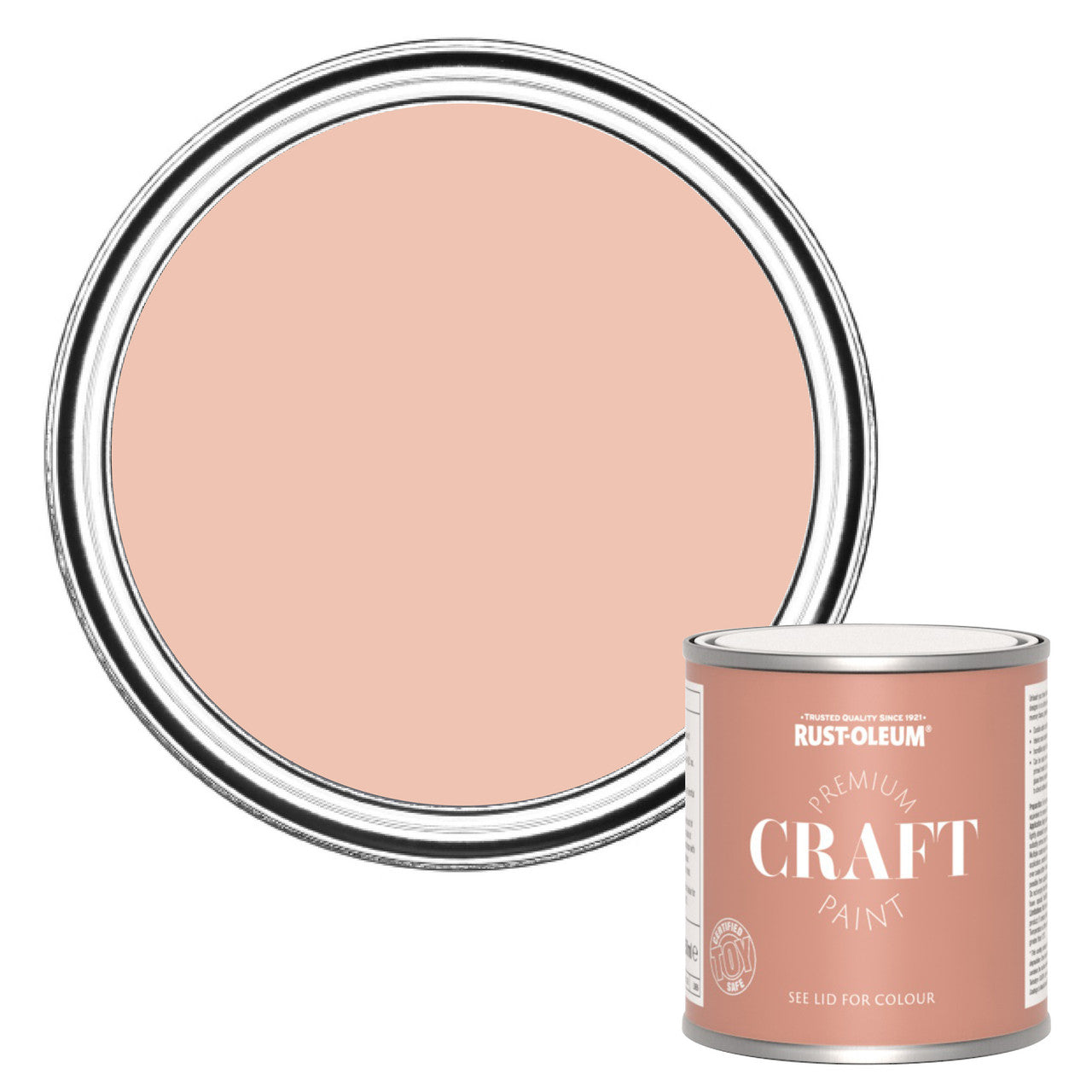 Rust-Oleum Orange Premium Craft Paint - Coral 250ml