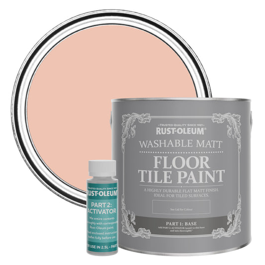 Rust-Oleum Coral 2.5L Orange Matt Floor Tile Paint