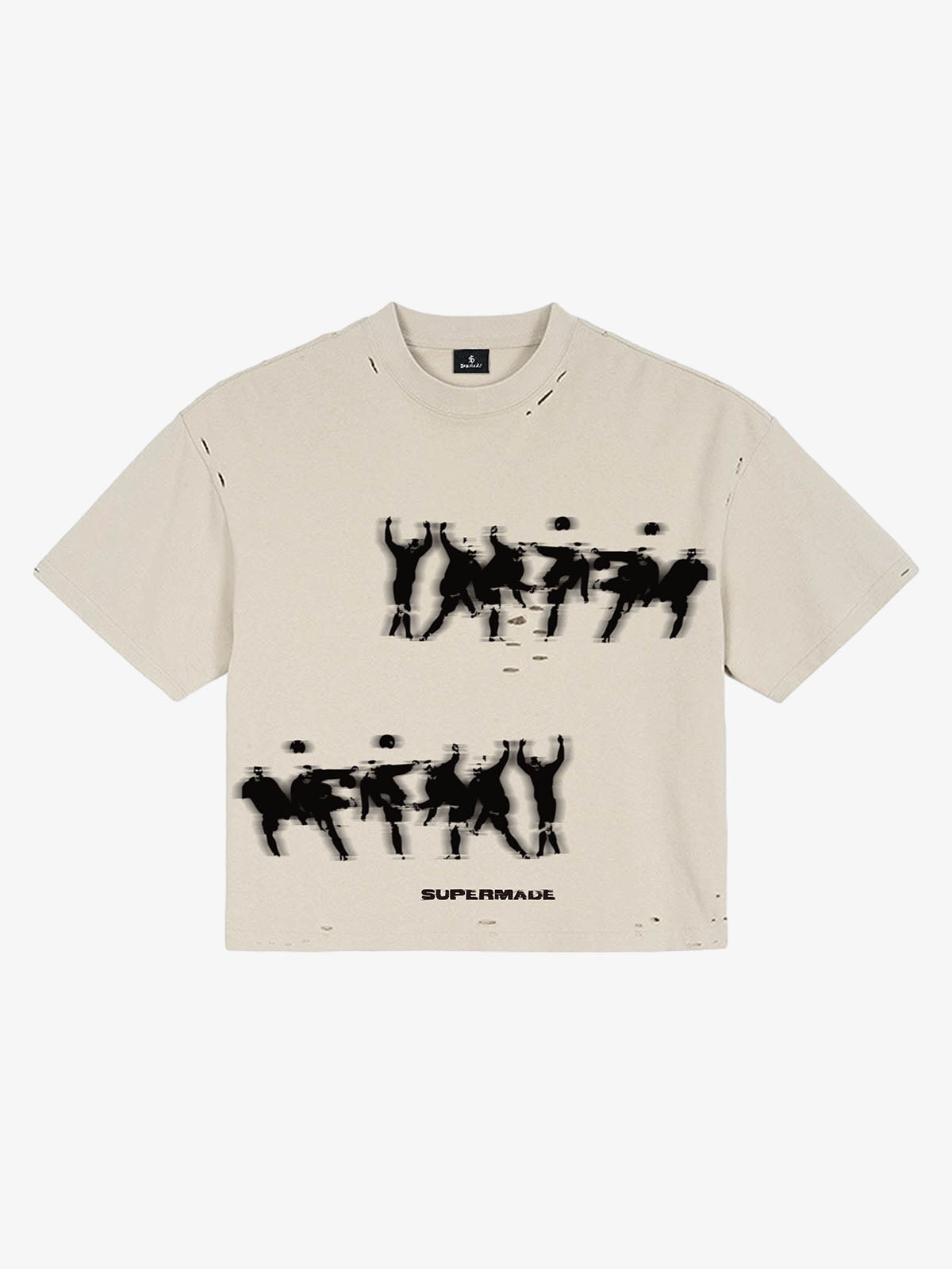 Vintage Soccer Motion Graphic T-Shirt - Apricot / M