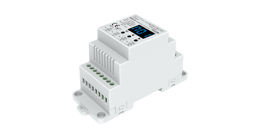 DA4-D 4-Kanal DALI LED-Dimmer für Hutschienen – 12–48 V DC, je 5 A, Konstantspannung, DT6 & DT8