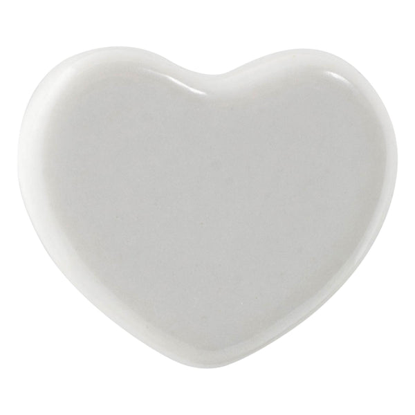 Heart Ceramic Cabinet Knob - White