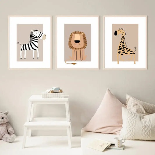 Animal Forest Canvas Set - 40x50cm No Frame