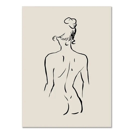 Black White Canvas Art Set - 07 / 40x60cm No Frame