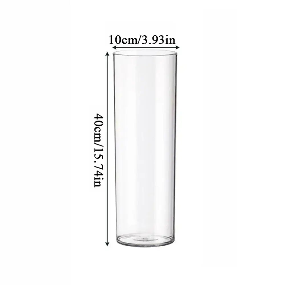 Acrylic Hurricane Flower Vase - 10x40cm