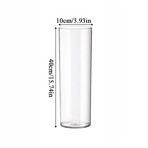 Acrylic Hurricane Flower Vase - 10x40cm