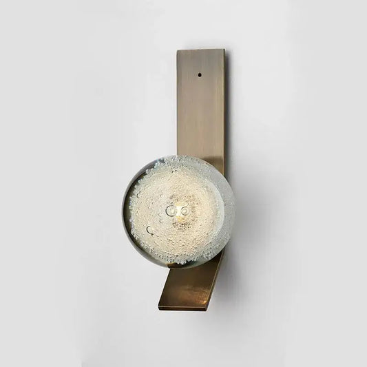 Brushed Brass Bubble Sconce - Brushed Gold / Single Globe