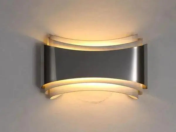 Stainless Curved Wall Sconce
