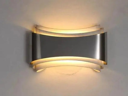 Stainless Curved Wall Sconce