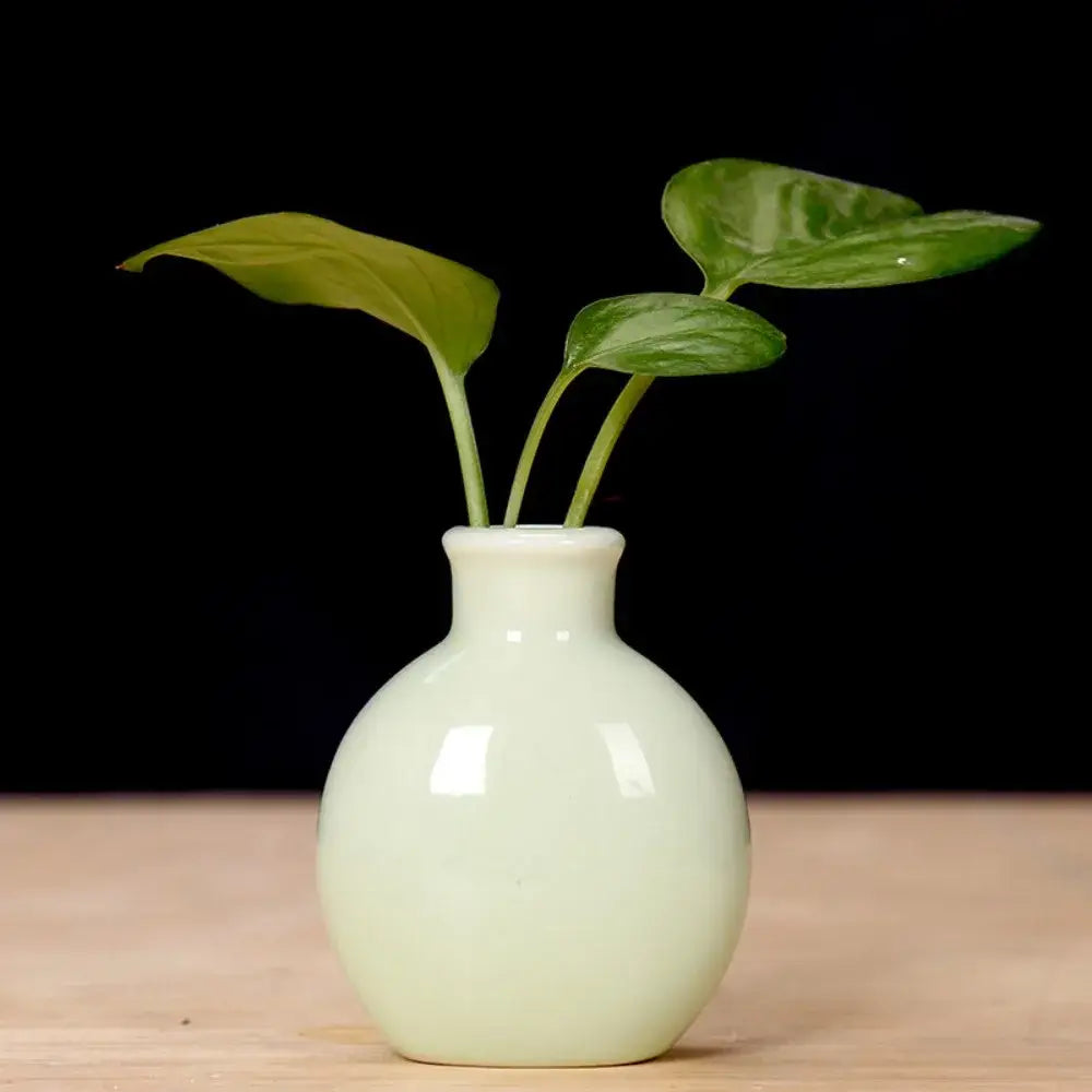 Mini Ceramic Vase Set - green
