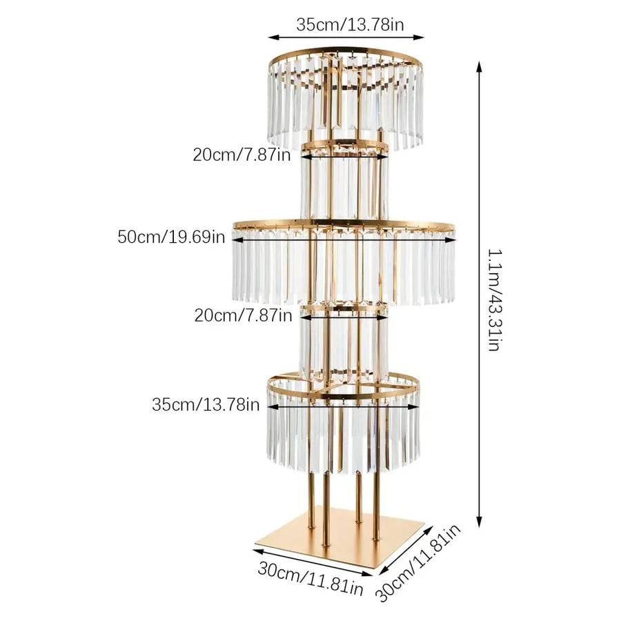 Gold Acrylic Flower Stand - Gold / United States