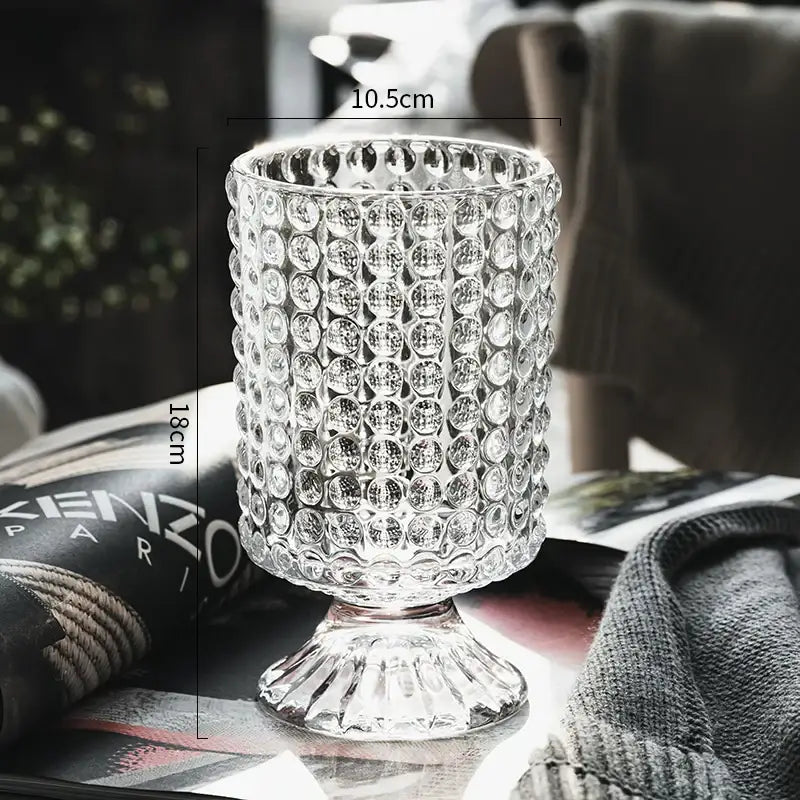 Crystal Glass Pedestal Vase - A-1PCS