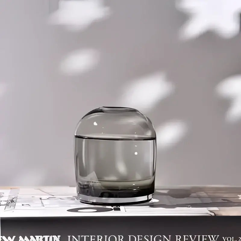 Gray Gradient Glass Vase Set - Smoky gray 100