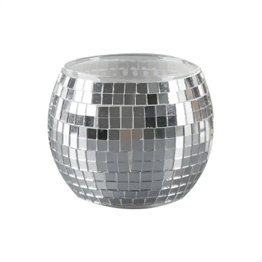 Silver Glass Round Vase - yinse