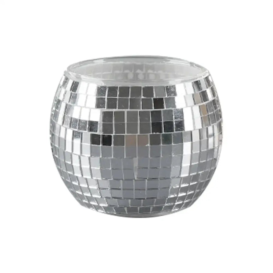 Silver Glass Round Vase - yinse
